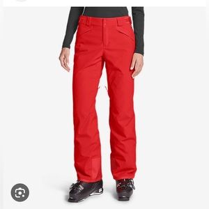 Eddie Bauer Women’s Powder Search 2.0 Ski/Snowboard Pants Size Small Red